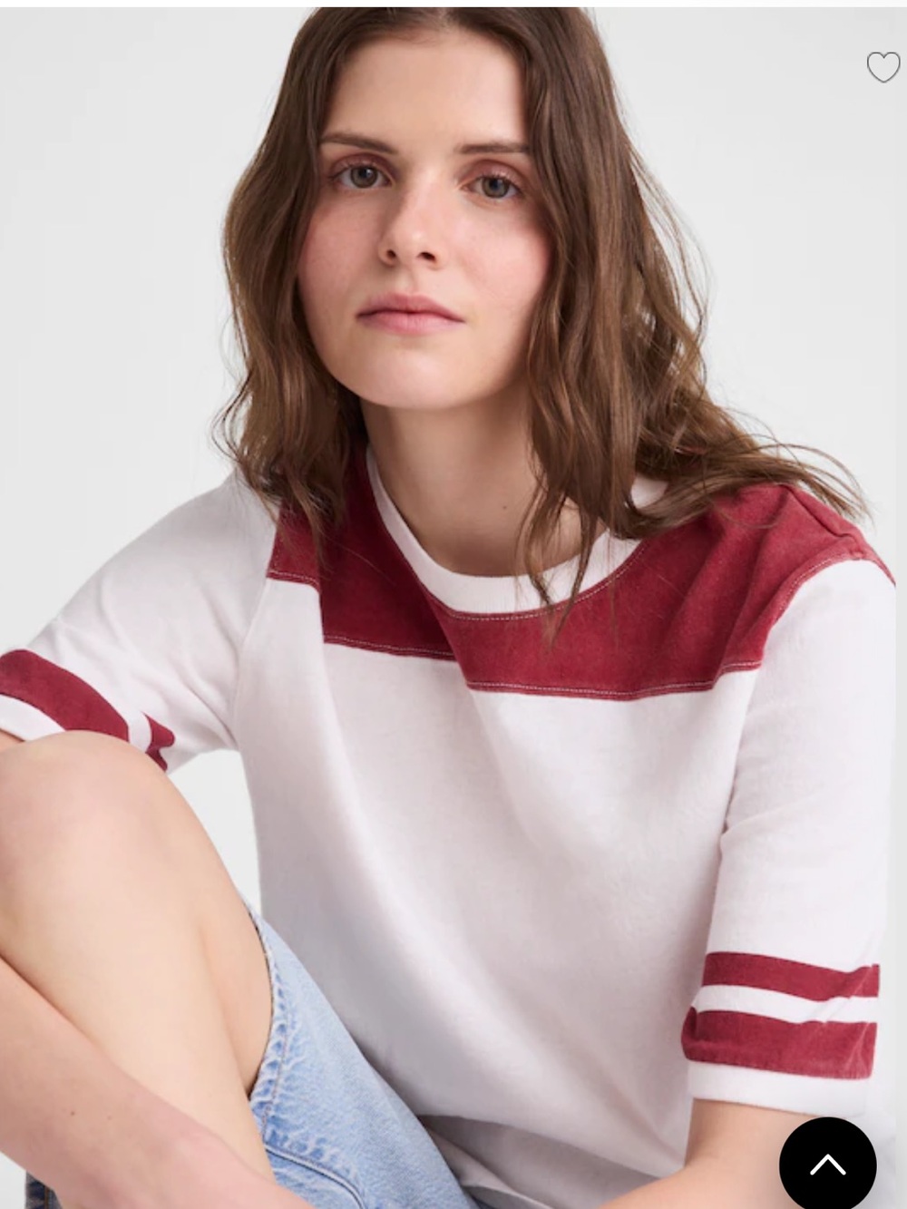 Madewell The Relaxed Varsity Tee in Vintage Jersey - Varsity Rec